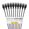 StarTech.com plonas Cat6a U/UTP tinklo kabelis RJ45, 0,3 m, juodas, 10 vnt. rinkinys