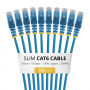 StarTech.com Slim Cat6 U/UTP tinklo kabelis RJ45, 1 m, mėlynas, LSZH, 10 vnt. rinkinys