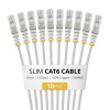 StarTech.com Slim Cat6 U/UTP tinklo kabelis RJ45, 0,5 m, pilkas, 10 vnt. rinkinys