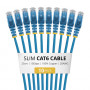 StarTech.com Slim Cat6 U/UTP tinklo kabelis RJ45, 0,25 m, mėlynas, LSZH, 10 vnt.