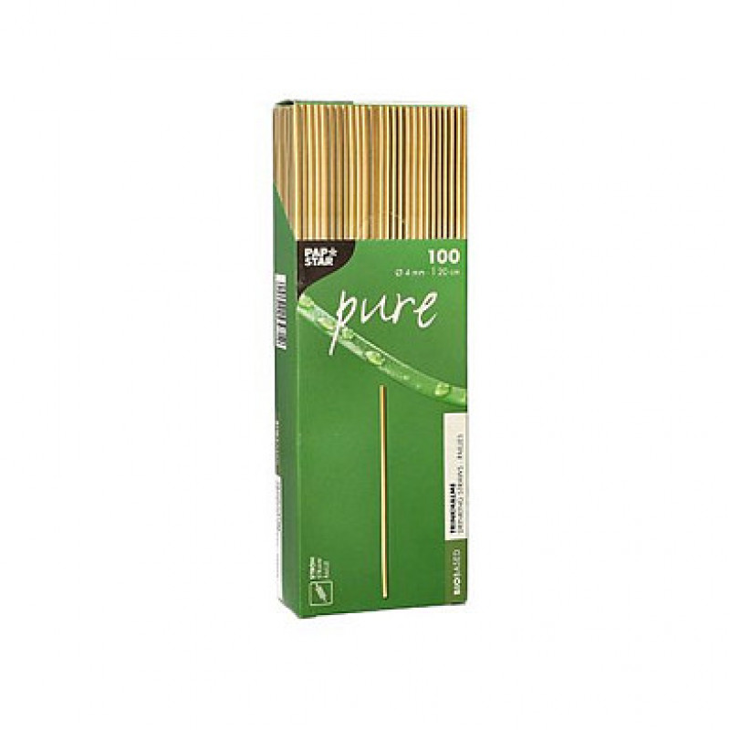 Papstar pure šiaudeliai gėrimui 87702, rudi, 100 vnt.