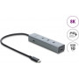 Delock 5 portų USB Type-C™ 10 Gbps šakotuvas su 8K vaizdo išvestimi ir PD 3.0 100 W (64379)