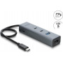 Delock 4 portų USB 5 Gbps šakotuvas su USB Type-C™ kištuku į 2 x USB Type-A lizdus + 2 x USB Type-C™ lizdus ir PD 100 W (64378)