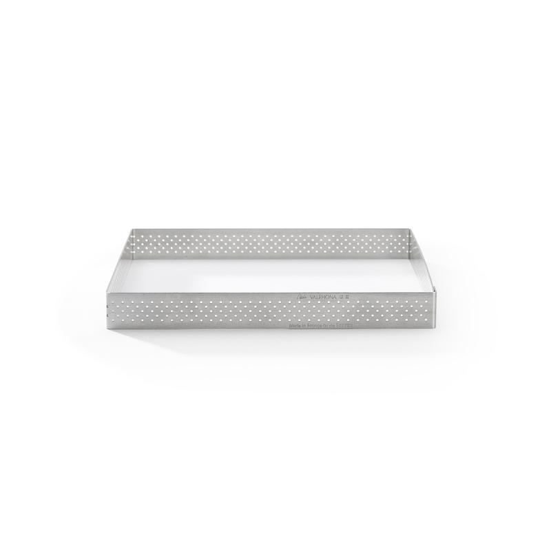 De Buyer perforuota nerūdijančio plieno kvadratinė tarto forma, 17,5 cm (3099.23)