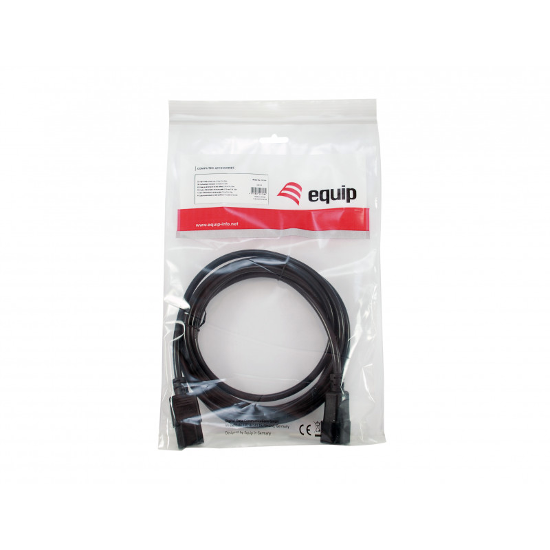 Equip maitinimo laidas IEC C13 – IEC C14, 1,5 m, juodas