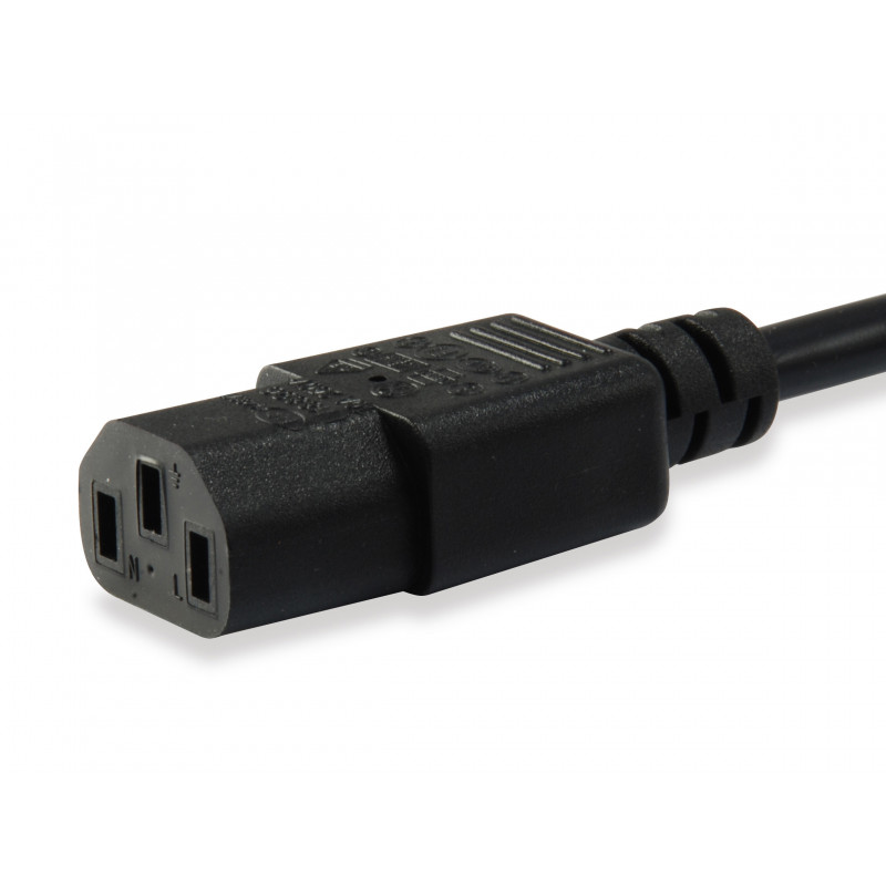 Equip maitinimo laidas IEC C13 – IEC C14, 1,5 m, juodas