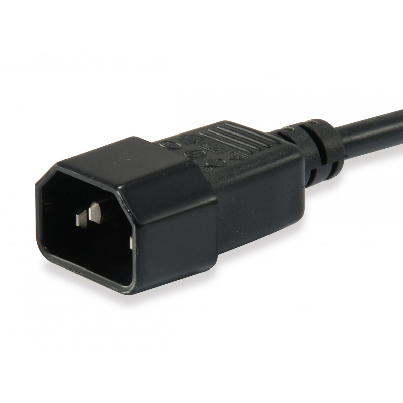 Equip maitinimo laidas IEC C13 – IEC C14, 1,5 m, juodas