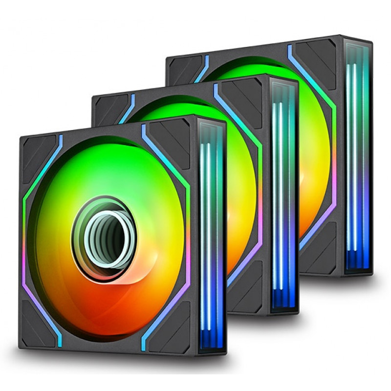 Thermaltake SWAFAN INFINITY EX14 ARGB Sync 140 mm korpuso ventiliatorius, juodas, 3 vnt. rinkinys