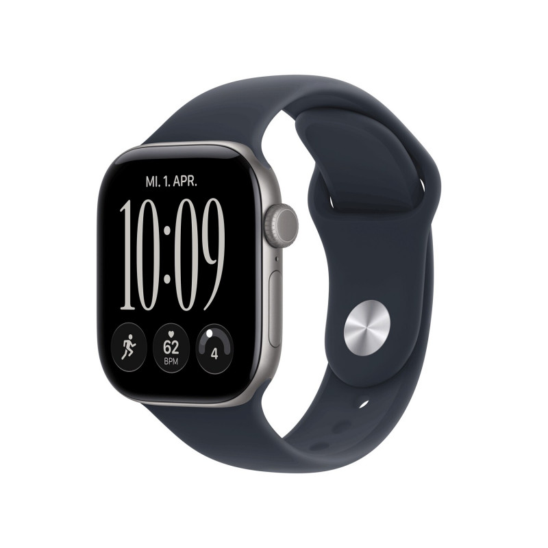Apple Watch Series 12 GPS 42 mm pilkas aliuminio korpusas su mėlyna sportine apyranke, S/M