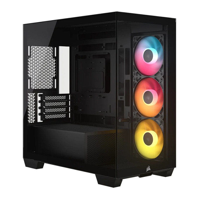 Corsair 2800X RS-R ARGB panoraminio stiklo Micro-ATX kompiuterio korpusas, juodas