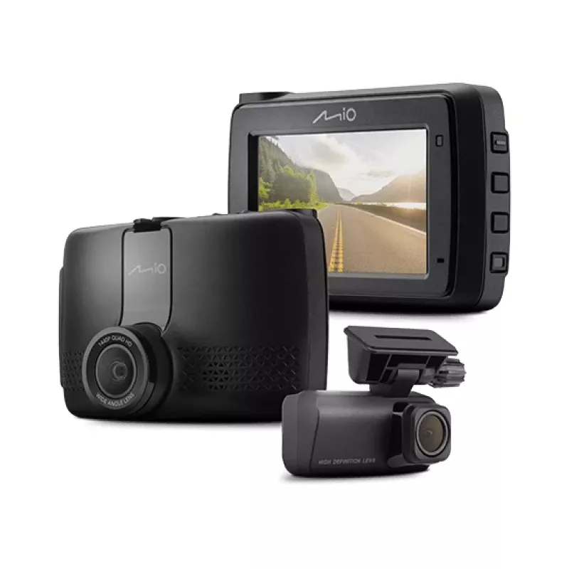 Vaizdo registratorius Mio MiVue 803WD Pro Dual HDR 2.5K GPS WIFI su parkavimo rinkiniu