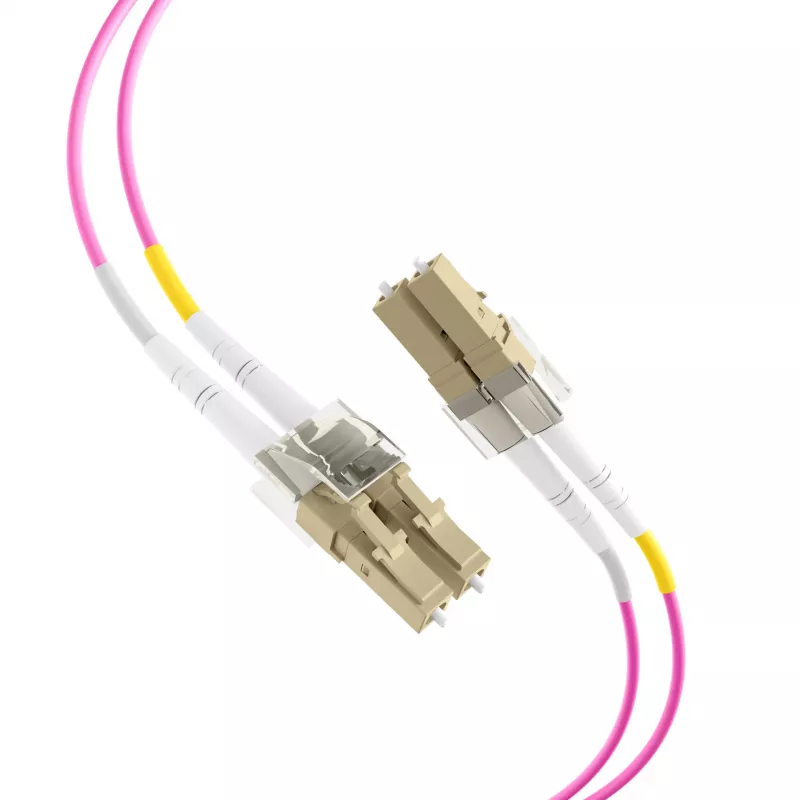 EFB-Elektronik šviesolaidinis komutacinis kabelis LC–LC OM4 Duplex, 40 m, LSZH, violetinės spalvos