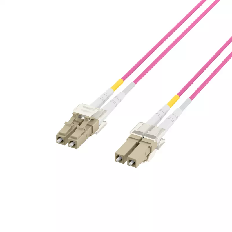 EFB-Elektronik šviesolaidinis komutacinis kabelis LC–LC OM4 Duplex, 40 m, LSZH, violetinės spalvos