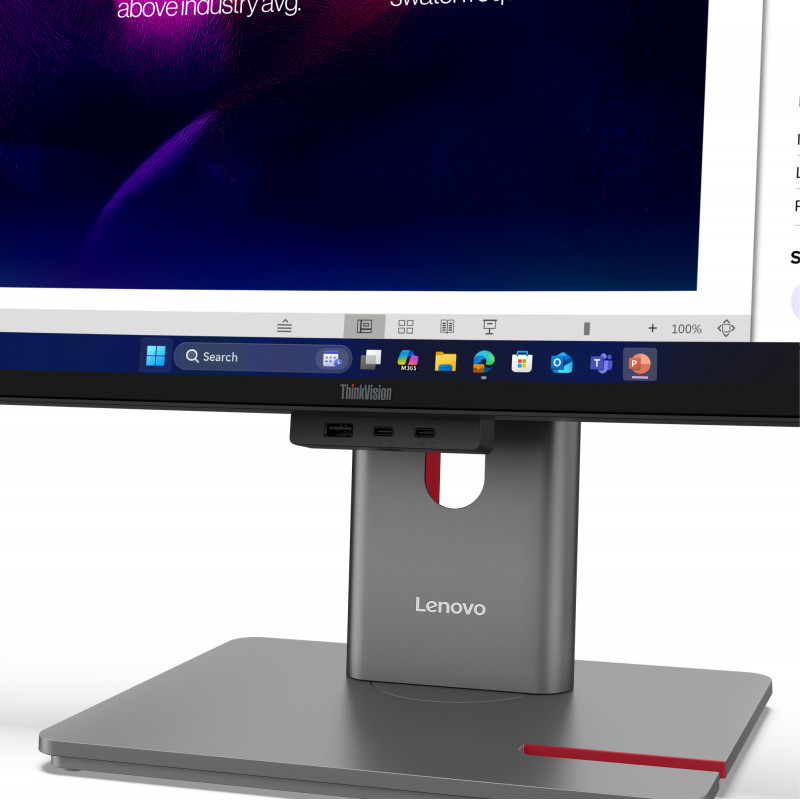 Lenovo ThinkVision P40WD-40 40 inch 5K WUHD išlenktas IPS monitorius, 120 Hz, doko stotis, Daisy Chain, MC60 kamera, garsiakalbiai