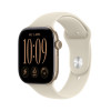 Apple Watch Series 12 GPS 46 mm šviesaus aukso aliuminio korpusas su smėlio spalvos sportine apyranke – M/L