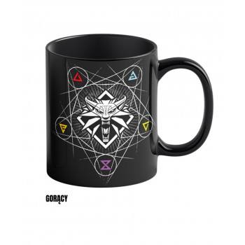 CENEGA PUBLISHING puodelis Good Loot The Witcher 3 Art Heat Reveal - Witcher Signs 480 ml juodas