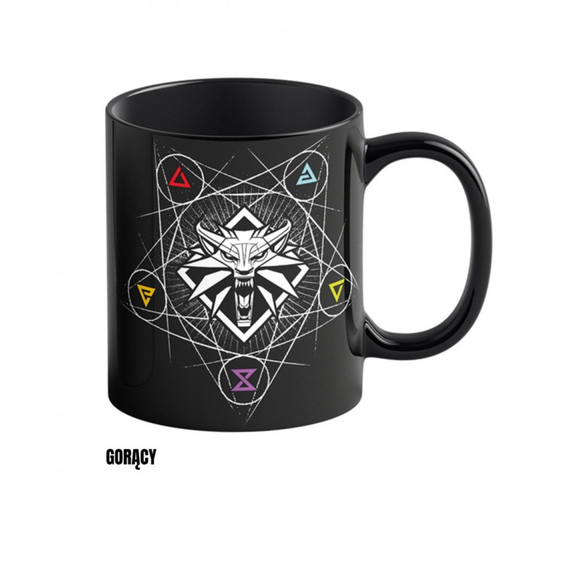CENEGA PUBLISHING puodelis Good Loot The Witcher 3 Art Heat Reveal - Witcher Signs 480 ml juodas