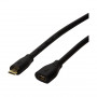 LogiLink CU0120 USB 2.0 prailginimo kabelis, Micro-USB B vyriškas į Micro-USB B moterišką, 0,5 m, juodas