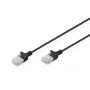 DIGITUS Slim Cat6 U/UTP tinklo kabelis RJ45, 0,3 m, juodas, LSZH