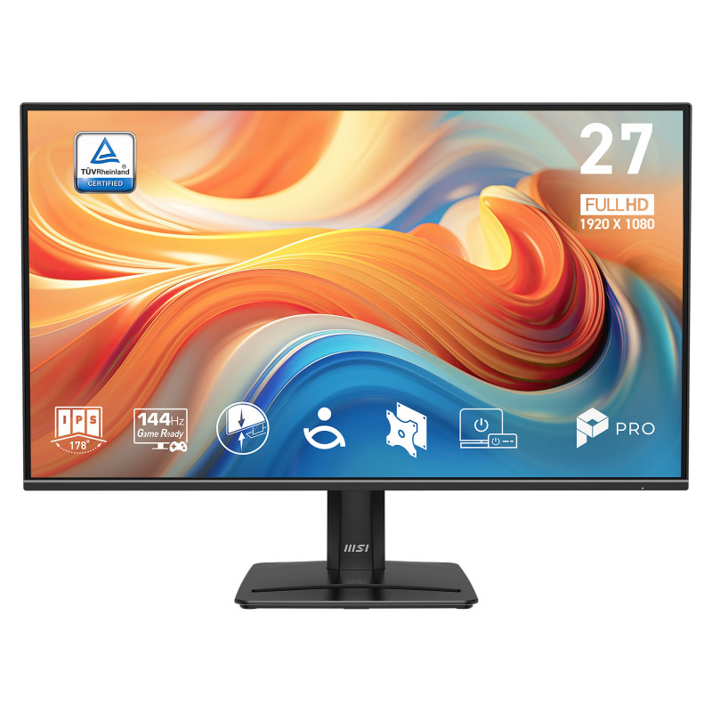 MSI 9S6-3PE9CM-001 27 inch (68,6 cm) Full HD IPS 144 Hz HDR monitorius, DisplayPort, HDMI, VESA, garsiakalbiai