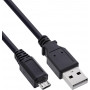 InLine Micro-USB 2.0 kabelis, USB-A male į Micro-B male, 1,5 m, juodas
