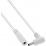InLine® DC prailginimo kabelis, kampuotas kištukas, 3.5 x 1.35 mm, baltas, 0.5 m