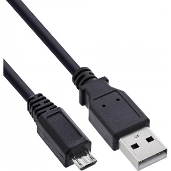 InLine USB 2.0 kabelis USB-A į Micro-USB B, 1 m, juodas