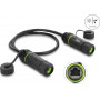 Delock dvigubas kabelio jungtis RJ45 lizdas į RJ45 lizdą Cat.6A, skirta montuoti su M20 x 1.5 mm sriegiu, IP68, atspari dulkėms ir vandeniui, 0.5 m, juoda (91839)