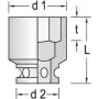 Gedore K 21 46 smūginė galvutė, 1 colio pavara, 6 taškų, 46 mm (6183810)
