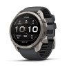 Garmin Fenix 9 Pro – 51 mm titano išmanusis laikrodis su grafito/juodu silikoniniu dirželiu