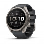 Garmin Fenix 9 Pro – 51 mm titano išmanusis laikrodis su grafito/juodu silikoniniu dirželiu