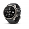 Garmin Fenix 9 Pro – 51 mm titano išmanusis laikrodis su grafito/juodu silikoniniu dirželiu