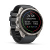 Garmin Fenix 9 Pro – 51 mm titano išmanusis laikrodis su grafito/juodu silikoniniu dirželiu