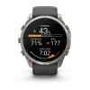Garmin Fenix 9 Pro – 51 mm titano išmanusis laikrodis su grafito/juodu silikoniniu dirželiu