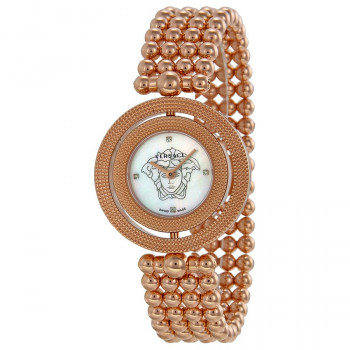 Versace moteriškas laikrodis 79Q80SD497S08, 35 mm, auksinis/baltas