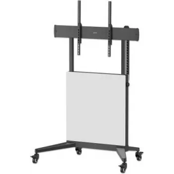 Manhattan mobilus TV stovas ant ratukų, 50–100 inch, 35–80 kg, reguliuojamo aukščio Lift&Lock, juodas (462730)