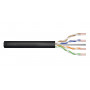DIGITUS Cat6 U/UTP lauko instaliacinis kabelis, su gelio užpildu, PE, AWG 23/1, 305 m ritė, juodas