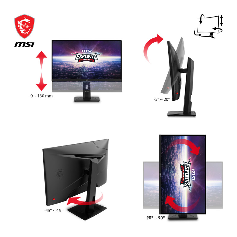 MSI G274QPXDE 68,6 cm (27 inch) QHD IPS žaidimų monitorius 16:9 HDMI/DP/USB-C PD65W 240Hz