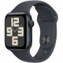 Išmanusis laikrodis Apple Watch SE (GPS) 40 mm, Midnight aliuminio korpusas su Midnight sportiniu dirželiu – S/M