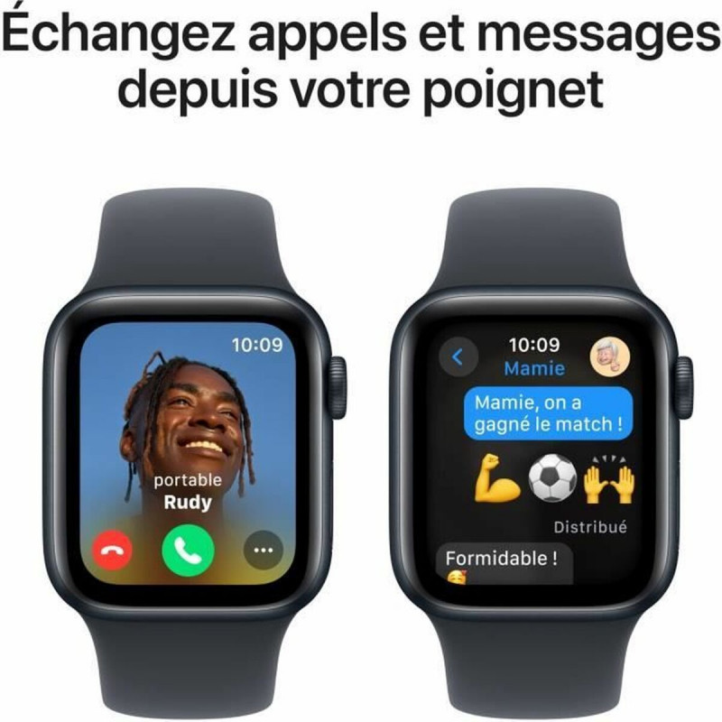 Išmanusis laikrodis Apple Watch SE (GPS) 40 mm, Midnight aliuminio korpusas su Midnight sportiniu dirželiu – S/M