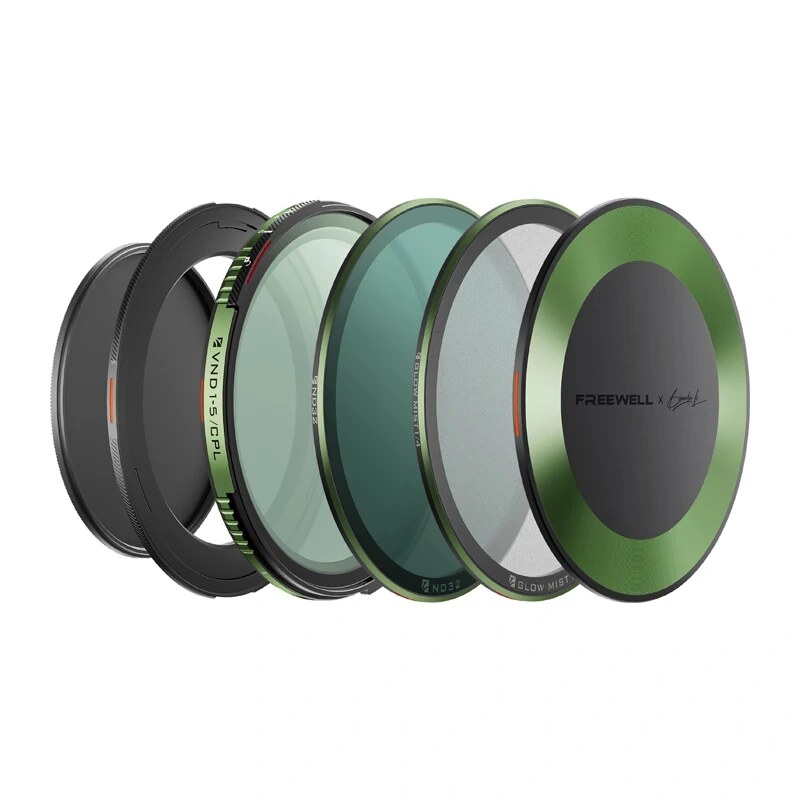 Freewell Brandon Li 72mm kintamo tankio ND/CPL filtrų rinkinys su Glow Mist 1/4 filtru (FW-BL72-GMVNDKIT)