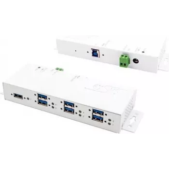 EXSYS EX-1189HMVS-3W USB 3.2 Gen 1 (3.1 Gen 1) Type-B šakotuvas, baltas
