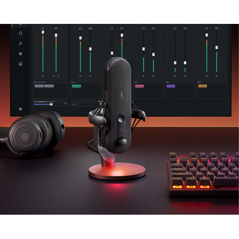 Steelseries ALIAS juodas PC mikrofonas
