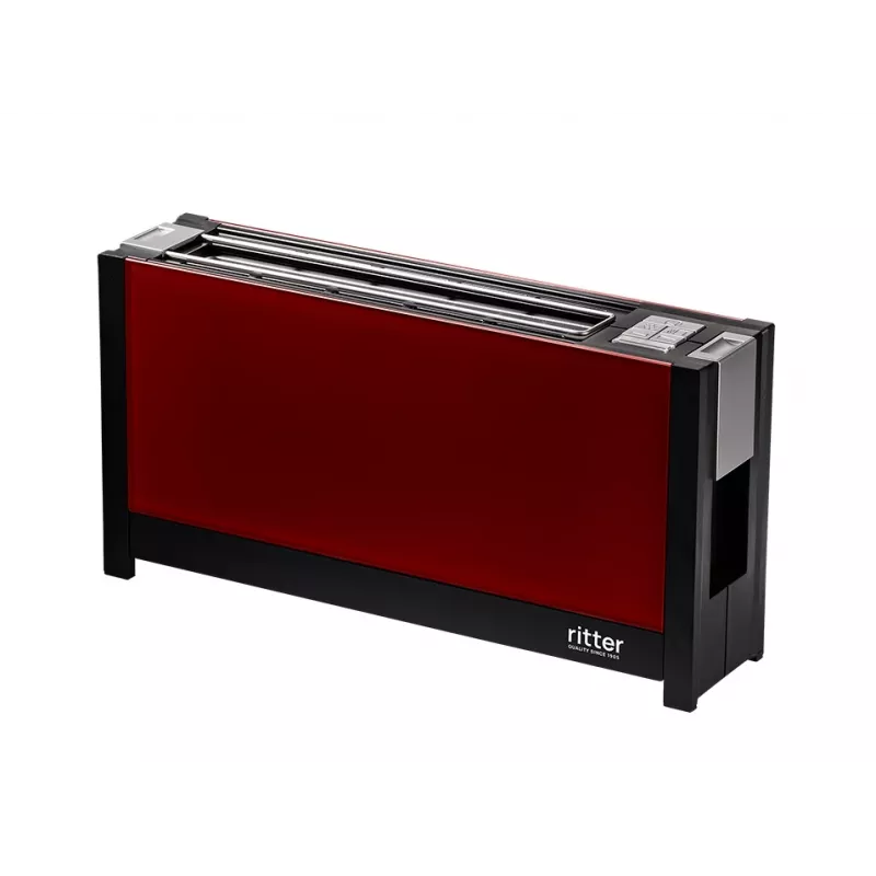 Ritter Volcano 5 ilgo lizdo skrudintuvas, 2 riekelės, 950 W, raudonas