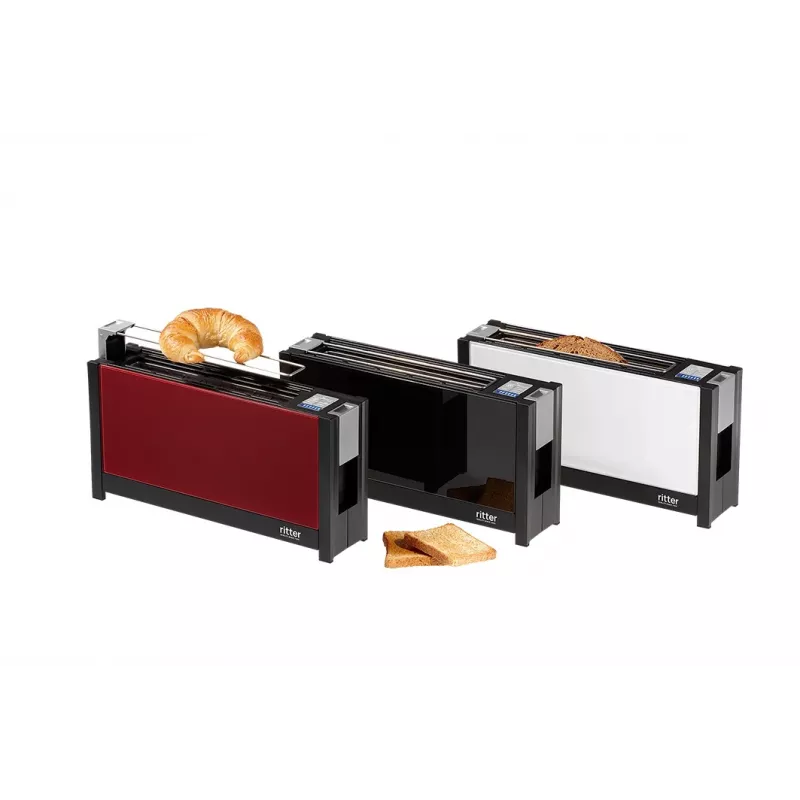Ritter Volcano 5 ilgo lizdo skrudintuvas, 2 riekelės, 950 W, raudonas