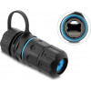 Delock kabelio jungtis RJ45 lizdas į RJ45 lizdą Cat.6A su M20 x 1.5 mm sriegiu ir uždarymo dangteliu su korpusu IP68 atspari dulkėms ir vandeniui (91840)