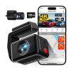 REDTIGER F4 Pro WiFi 4K + 1080p 128GB automobilinė vaizdo kamera (dashcam)