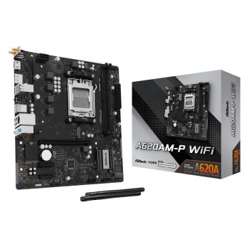 ASRock A620AM-P WIFI pagrindinė plokštė, AMD A620A, AM5 lizdas, microATX