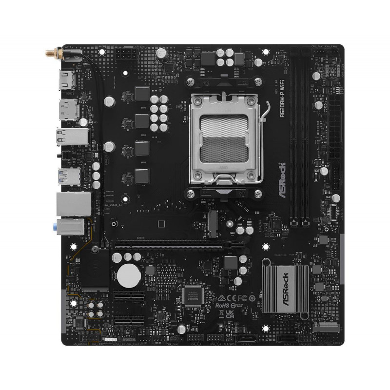 ASRock A620AM-P WIFI pagrindinė plokštė, AMD A620A, AM5 lizdas, microATX