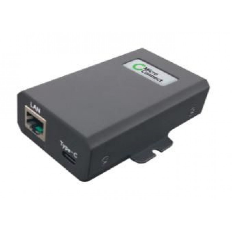 Microconnect POEINJ-60W-USBC gigabitinis PoE injektorius, IEEE 802.3af/802.3bt, 100 m, juodas